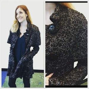 ISO Design Todays Black Silver Party Jacket SMALL
